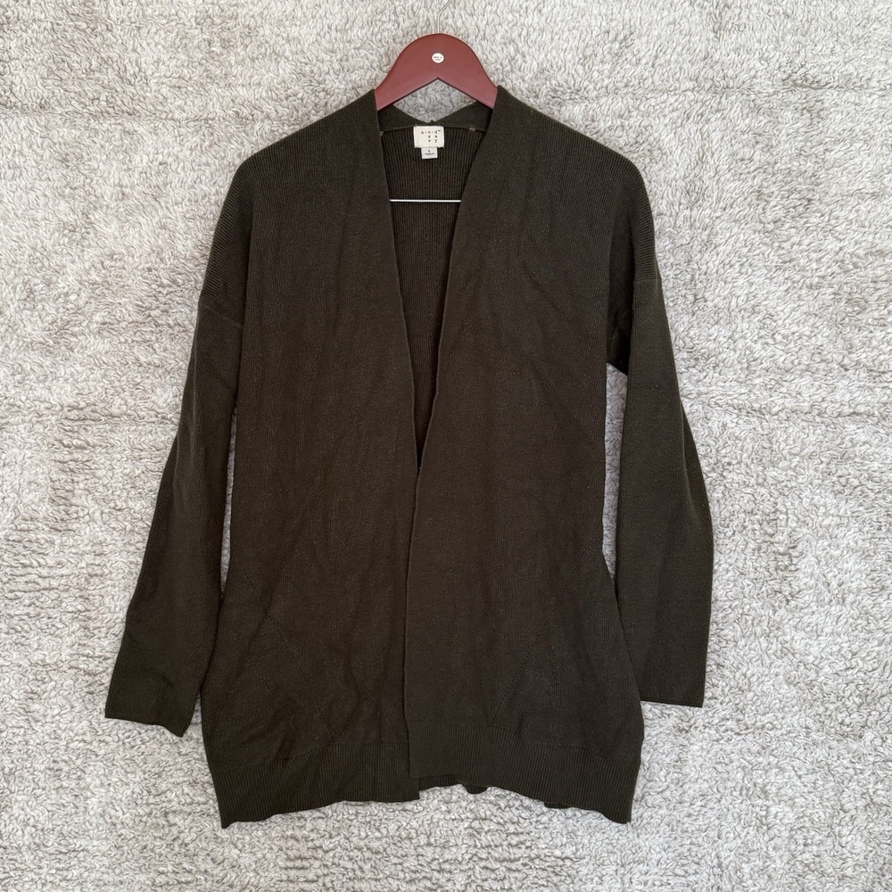 A New Day Long Sleeve Open‎ No Close Cardigan Sweater Women's Size L Academia